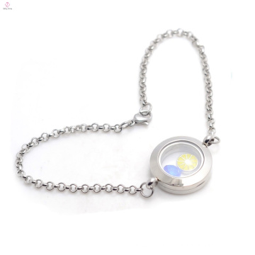 Top selling stainless steel memory locket bracelets jewelry with chain